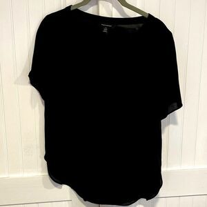BANANA Republic, black, short sleeve top size XXS